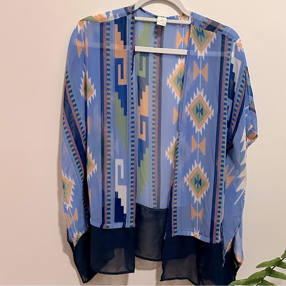 Paper Crane sheer short kimono